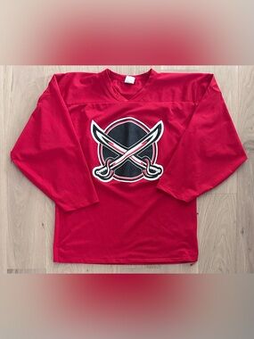 Vintage Athletic Knit AK Buffalo Sabres Butter Knives Logo NHL Hockey Jersey